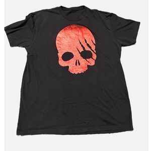 Black and Red Skull slasher tee XXL